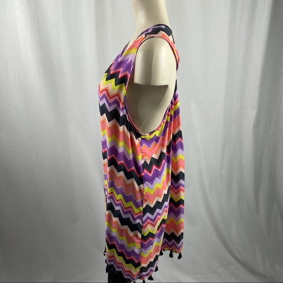 Seafolly Chevron Patterned Cover-up/Dress L - Picture 3 of 8